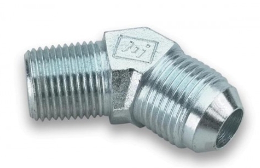Stahladapter 45° JIC/NPT 03AN, Dash 03 - 1/8x27 Stahl verzinkt