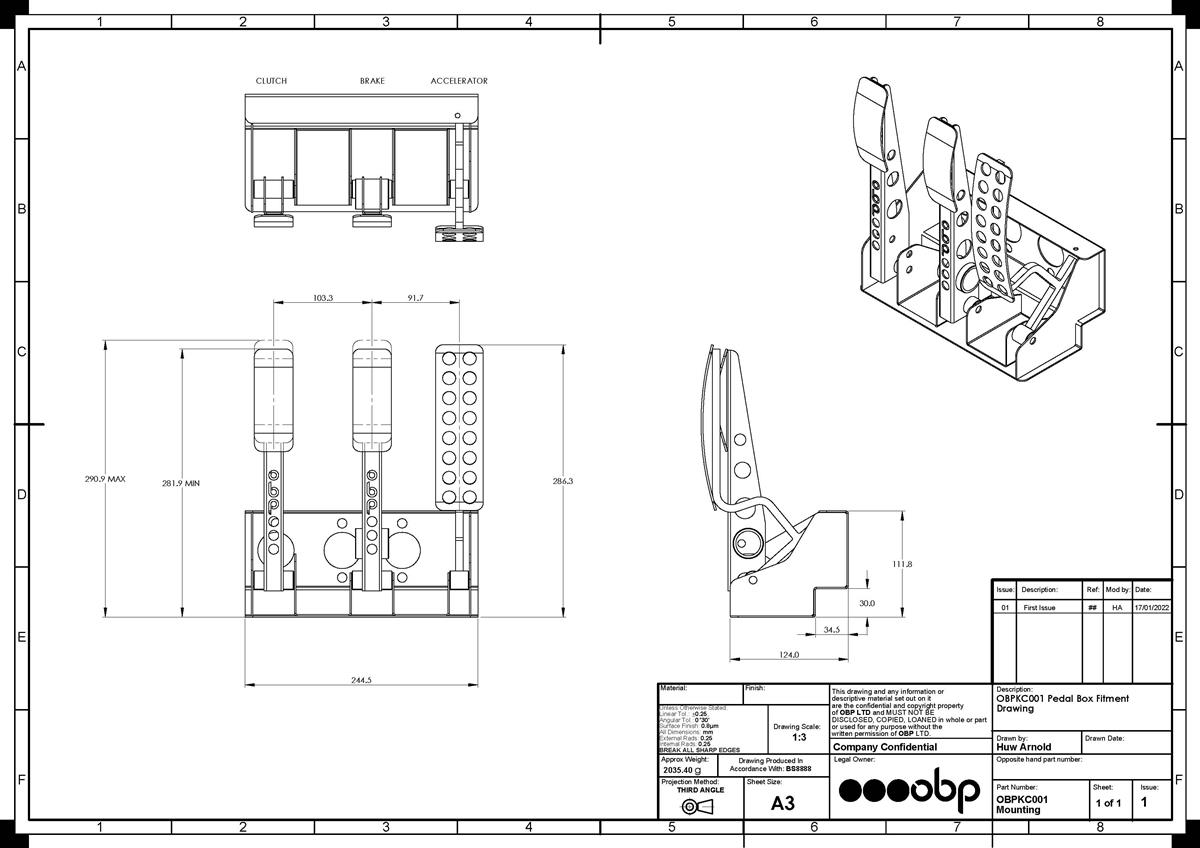 OBPKC001 - Fitment Drawing