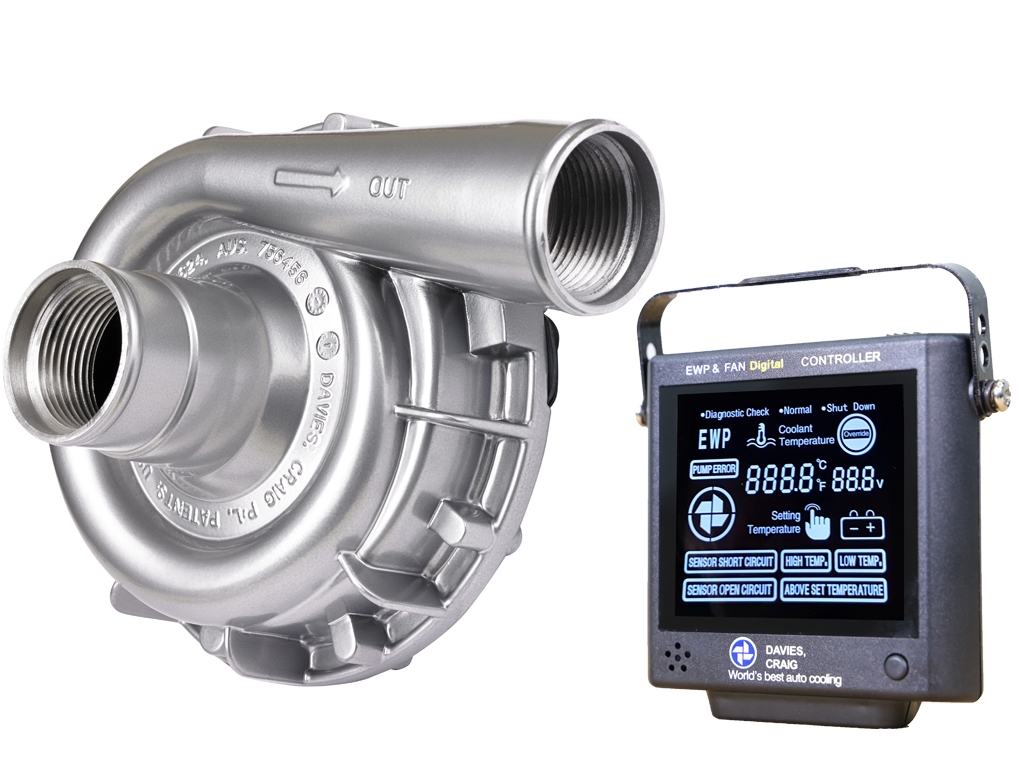 Set aus EWP115 Aluminium 12V und Kontrollpanel (8002) Davies Craig 24V