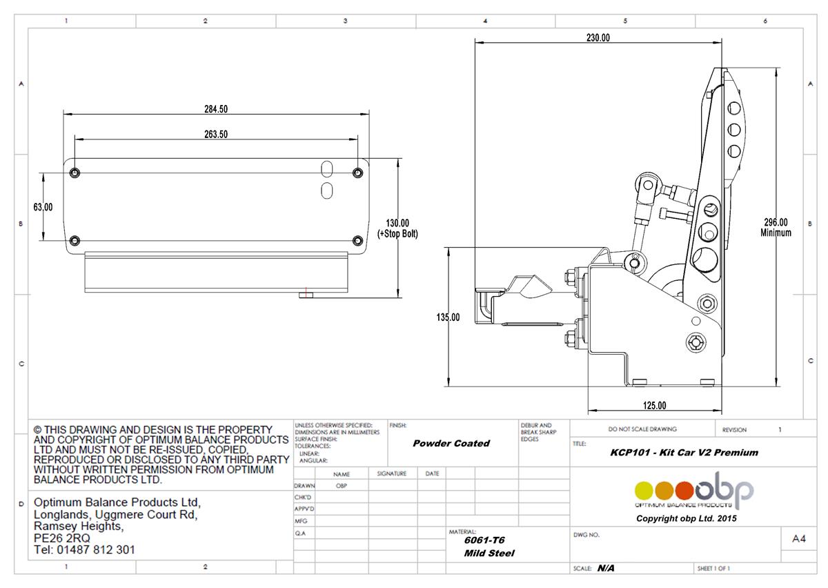 KCP101 V2 Kit Car Premium Technical Draw