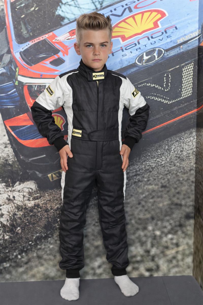 Kinderoverall Beltenick Stratos II 3-lagig FIA 8856-2018 Gr. 5XS-3XS schwarz-silber