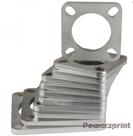 Powersprint Quadrat-Flansch 4-Loch 50 mm Ø Rohrausschnitt