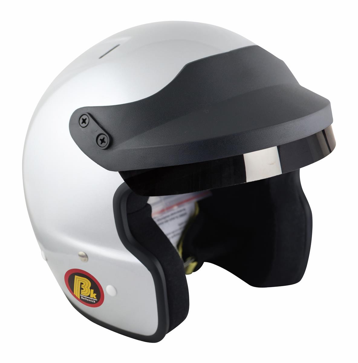Beltenick OF Racing mit M6 Terminals silber Homologation FIA 8859-2015 Jet Helm
