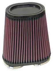 K&N Universalluftfilter, 2 x 60mm Flansch Oval Doppelflansch, 95x159 171lg
