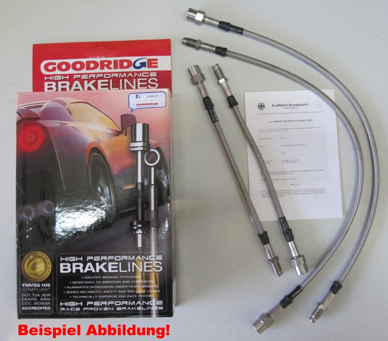 Goodridge Bremsschlauchsatz Audi 100 2.2E Quattro Typ 44Q 89-90   6-teilig mit ABE 