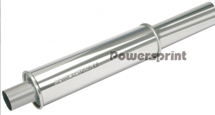 Powersprint Endschalldämpfer 55 mm rund Ø 76 mm Endrohr