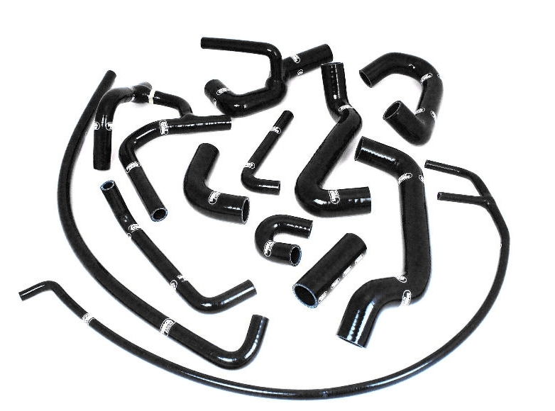 Samco Lotus Elise Series 1 LH/Drive 1998-2001 13-teiliges Kühlwasser-Schlauchkit schwarz