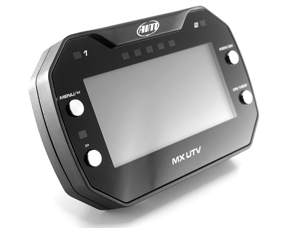 AIM MX UTV Datenlogger mit integriertem GPS und CAN Anbindung Motorsteuergerät.