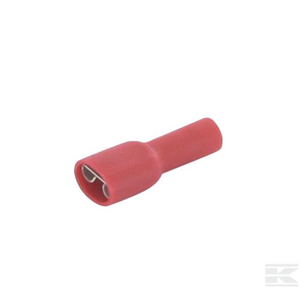 Flachsteckerhülse rot 6.3mm isoliert 0,5-1,0 mm²