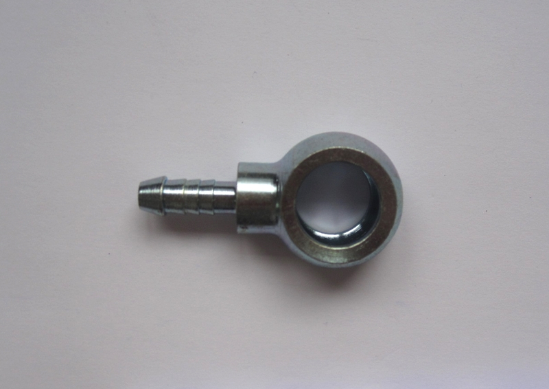 Stahl-Ringstück 6mm Schlauch Bohrung 14mm Durchmesser