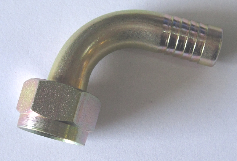 Rohrkrümmer 90°  mit Mutter 1/2inch BSP