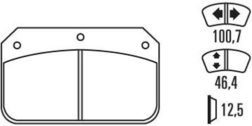 Ferodo Bremsbelagsatz Wilwood Dynalite (7112) DS3000