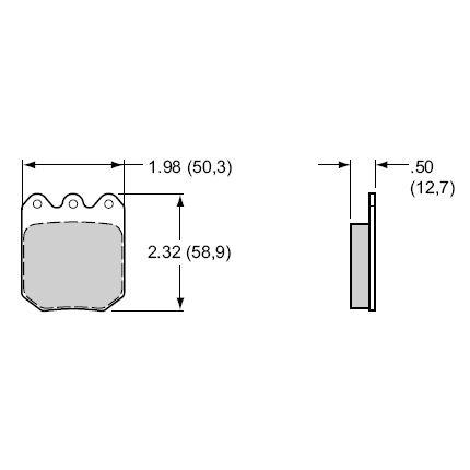 Wilwood Bremsklötze (4 Stück) Polymatrix A für Dynapro 2piston (6812)