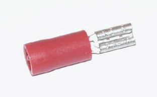Flachsteckerhülse rot 4.3mm 0,5-1,0 mm²