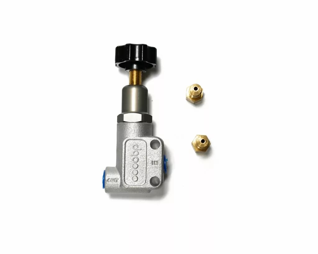 OBP Bremskraftregler Drehversteller 3/8″ UNF incl. Adapter auf M10x1