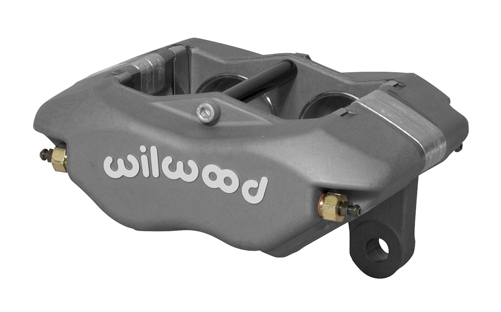 Brake Caliper Dynalite 4 Piston Forged Narrow Dynalite Aluminum, Gray Anodize, 12.720 in OD x 0.810 