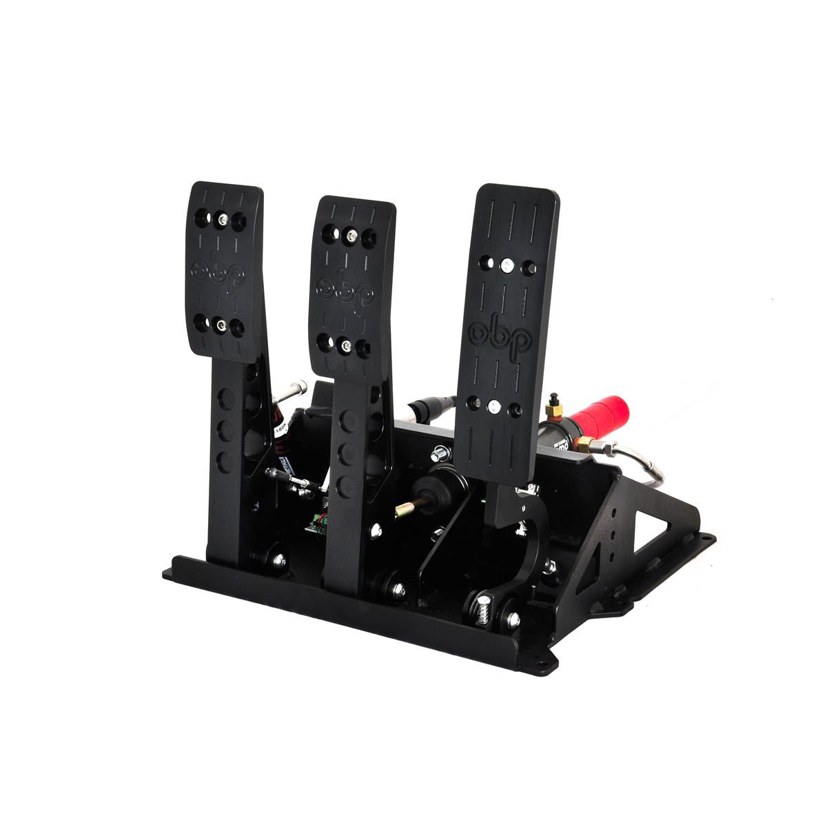 OBP Sim Racing E Sport Pedalbox schwarz 3 Pedale, incl. hydraulischer Bremse