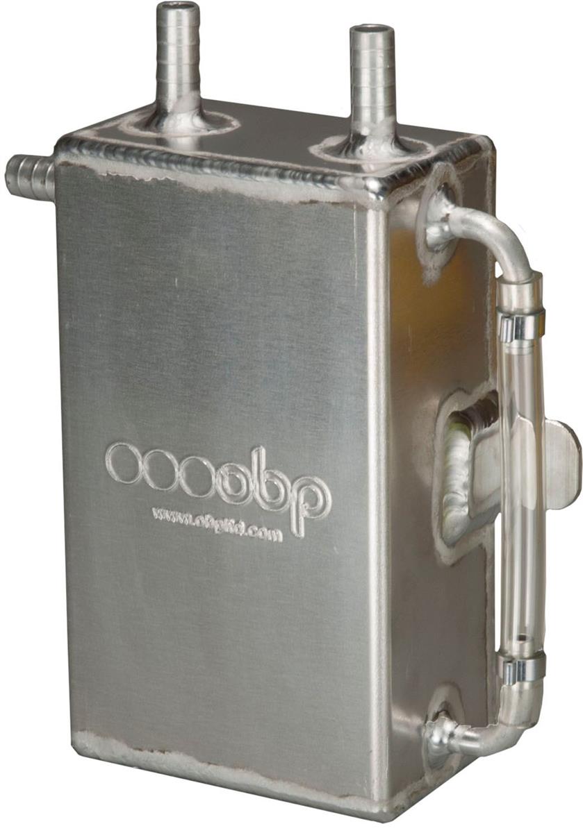 Öl Catchtank 1 ltr. quadratisch 3 Anschlüsse Aluminium OBP