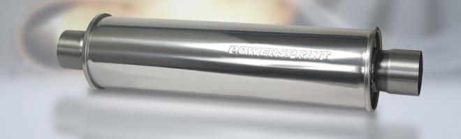 Powersprint Endschalldämpfer 50mm rund Ø 50mm 470 mm Länge