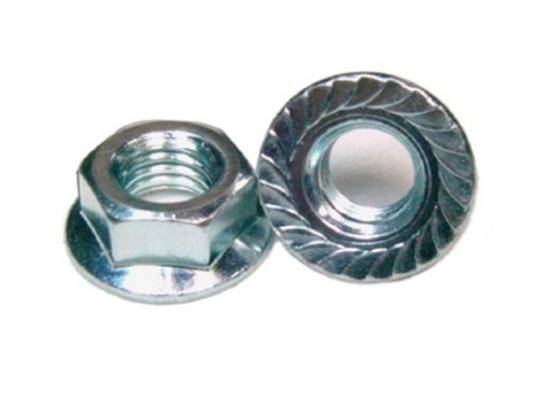 Sechskantmutter DIN9632 M10 Sperrzahn galZn. 