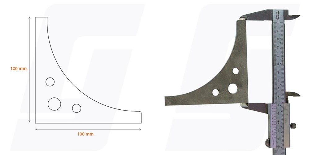 Schweisslasche Nr.15 100x100x5mm - Domex700