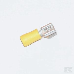 Flachstecker gelb 6.3mm mit Abzweig 4,0-6,0 mm²