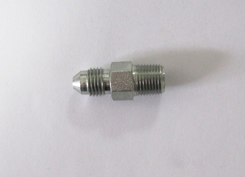Adapter JIC-NPT Stahl 1/8x27NPTF zu 3/8x24JIC