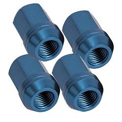 Aluminium Radmutter M12x1,25 offen (4 Stück) blau eloxiert