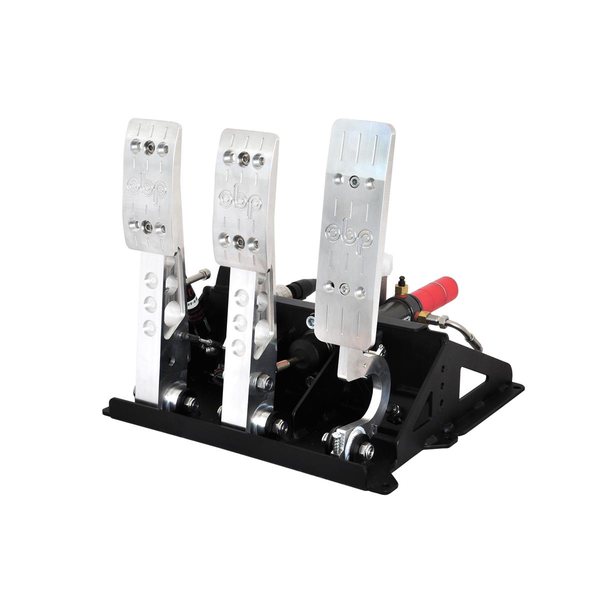 OBP Sim Racing E Sport Pedalbox silber 3 Pedale, incl. hydraulischer Bremse