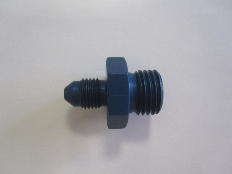 Aluadapter JIC/DIN 03AN, Dash 3 (3/8x24 UNF)  / M14x1,5