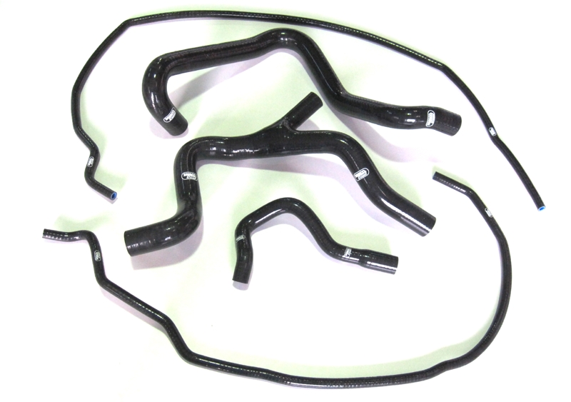 Samco Ford Focus RS 2.5ltr Turbocharged Duratec 06- 5-teiliges Kühlwasser-Schlauchkit schwarz