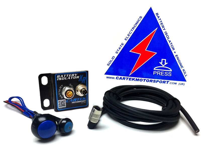 Cartek BATTERY ISOLATOR XR KIT - elektronischer Batterieschalter mit rotem Knopf