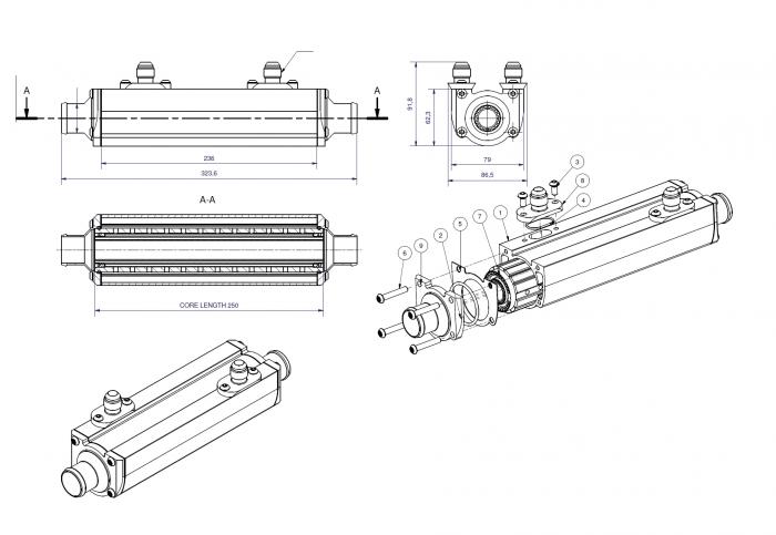 Laminova Ölkühler Wärmetauscher 250mm / 325mm
Dual Core / Doppelkern