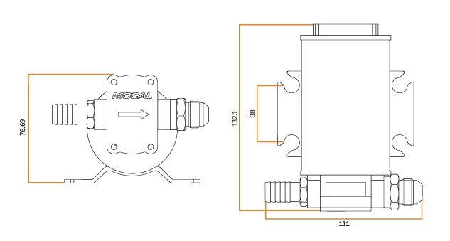 Elektrische Zahnradpumpe EOP2 
Getriebe- oder Differenzialkühlung und Turboladerölkühlanlagen