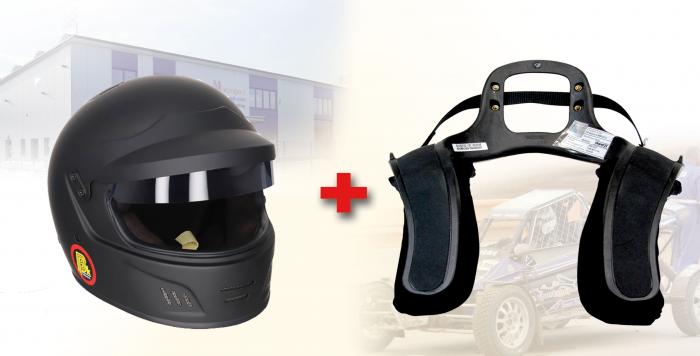 Hans Komplettangebot Touring 
 Helm schwarz: Gr.S, Hans Club 3: Gr. M (Kragenweite bis 44cm) 