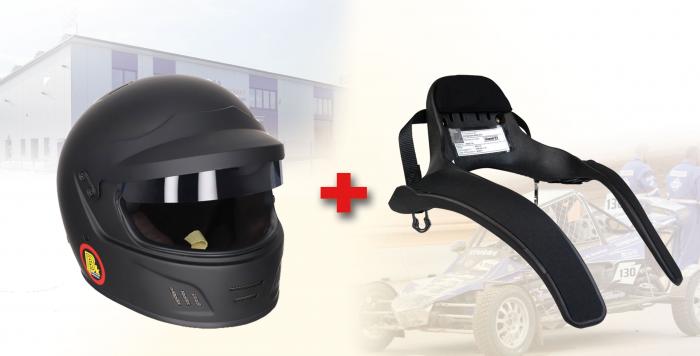 Hans Komplettangebot Touring 
 Helm schwarz: Gr.S, Hans Club: Gr. M (Kragenweite bis 44cm) 