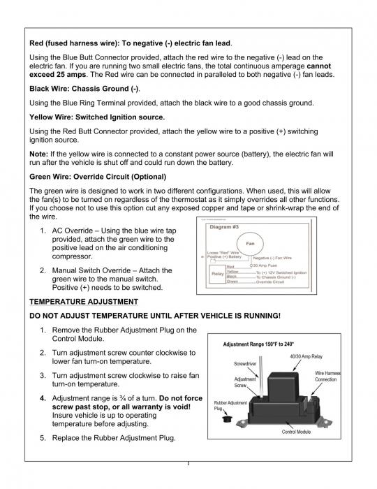 Elektrischer Lüfterregler-Proform 3/8 NPTF 
Für Elektrolüfter-Einstellbar, Einschraubbar