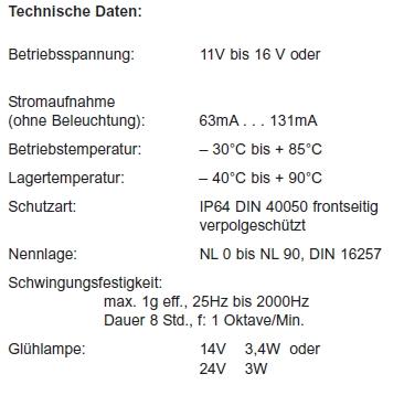 VDO Öldruckanzeige elektr. bis 10 bar 
 Baureihe Cockpit Vision