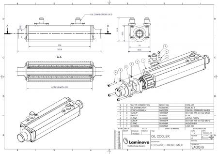 Laminova Ölkühler 325mm Ölanschluss: AN08 (3/4-16)
Wasseranschluss: Durchmesser 32mm SA00379